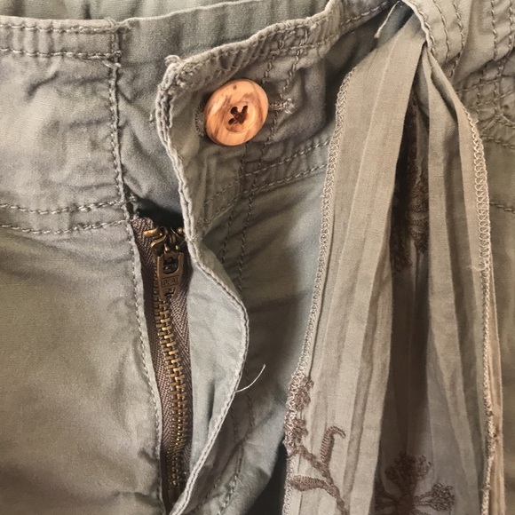 RuffHewn sage green lightweight cotton jogger/cargo pants with belt size 12 - Picture 13 of 16